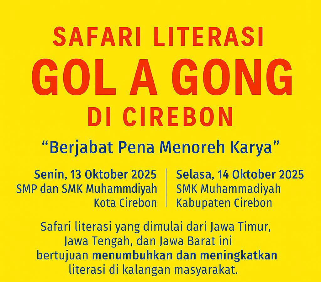 Safari Literasi Gol A Gong di Cirebon: Menulis untuk Mencerdaskan Bangsa
