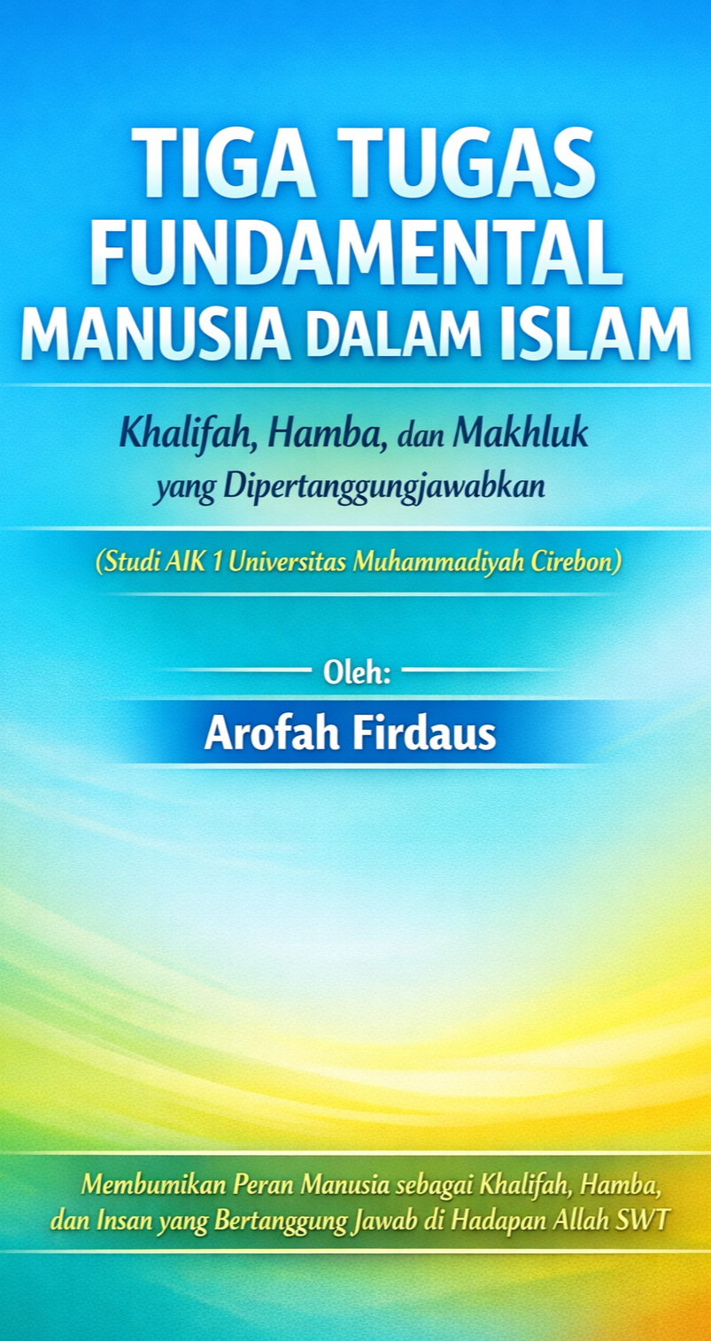 Tiga Tugas Fundamental Manusia dalam Islam : Khalifah, Hamba dan Makhluk yang Dipertanggungjawabkan