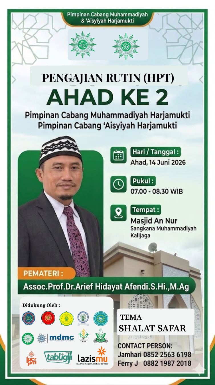 Memahami Shalat Safar: PCM Harjamukti Hadirkan Assoc. Prof. Dr. Arief Hidayat Afendi, S.H.I., M.Ag.