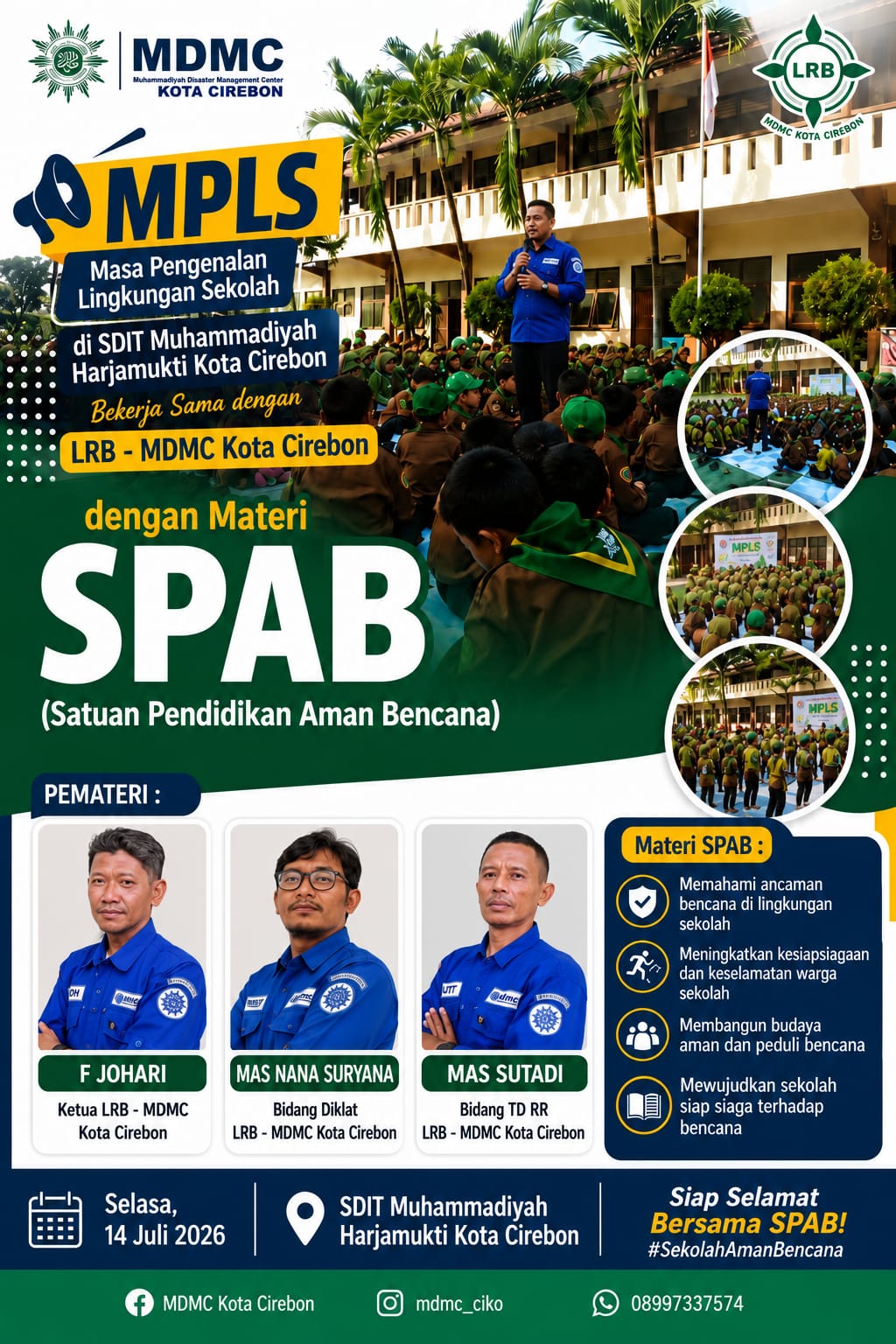 Hari Kedua MPLS, SDIT Muhammadiyah Harjamukti Tanamkan Budaya Siaga Bencana