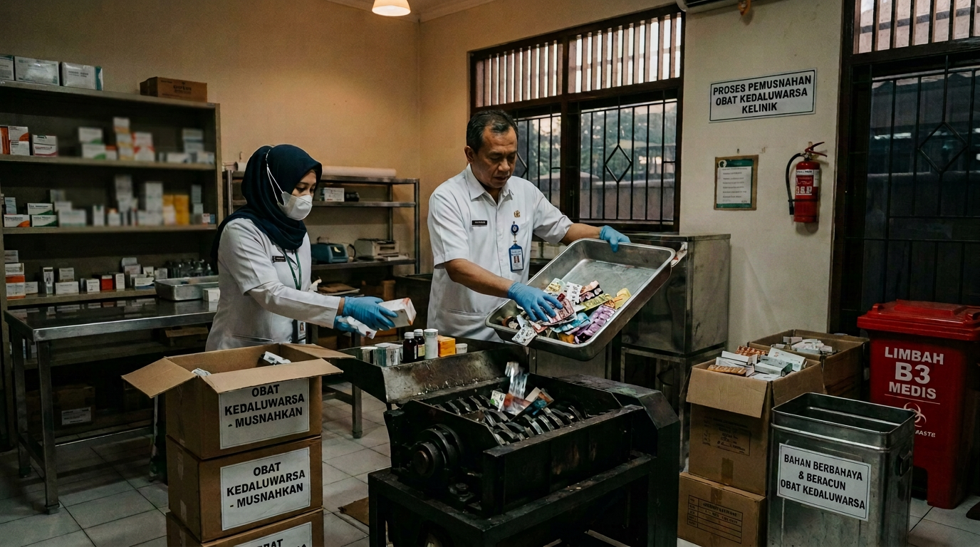 Agenda Rutin Tahunan Klinik Muhammadiyah Grubugan Lemahwungkuk: Pemusnahan Obat Kedaluwarsa