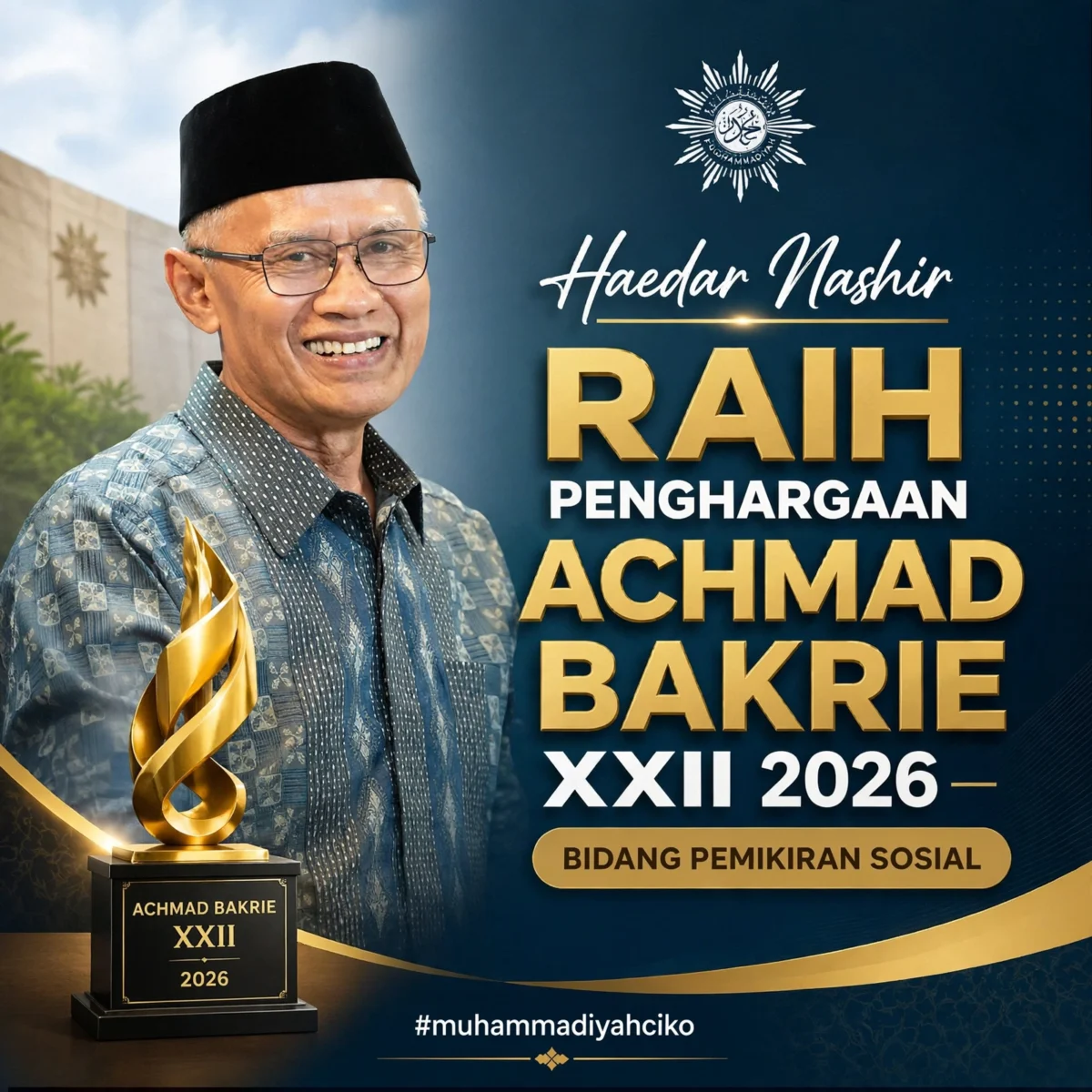 Haedar Nashir Raih Penghargaan Achmad Bakrie XXII 2026: “Ini Penghargaan untuk Muhammadiyah”