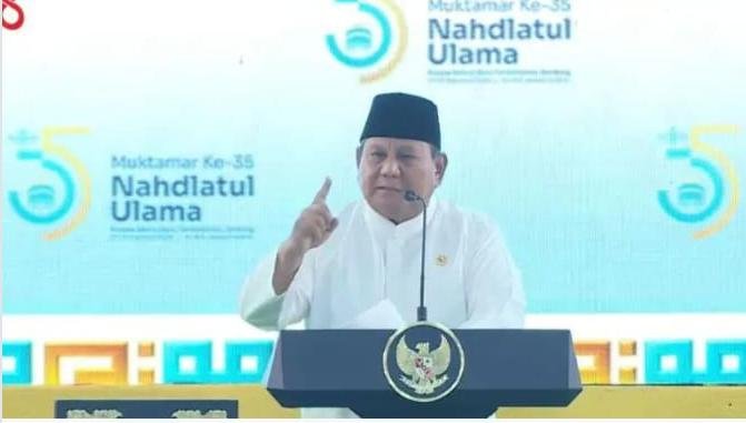Muktamar NU ke-35: Prabowo Sebut Peran Muhammadiyah