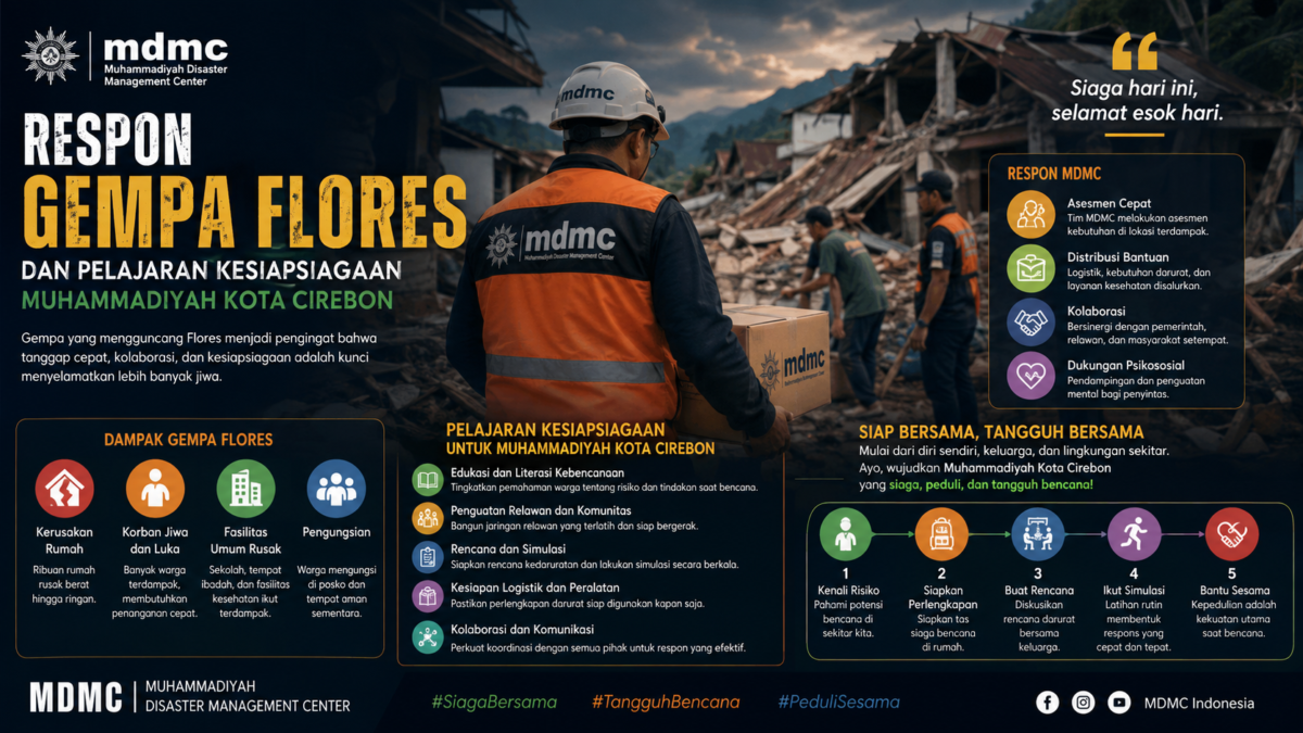 Respon Gempa Flores dan Pelajaran Kesiapsiagaan Muhammadiyah Kota Cirebon