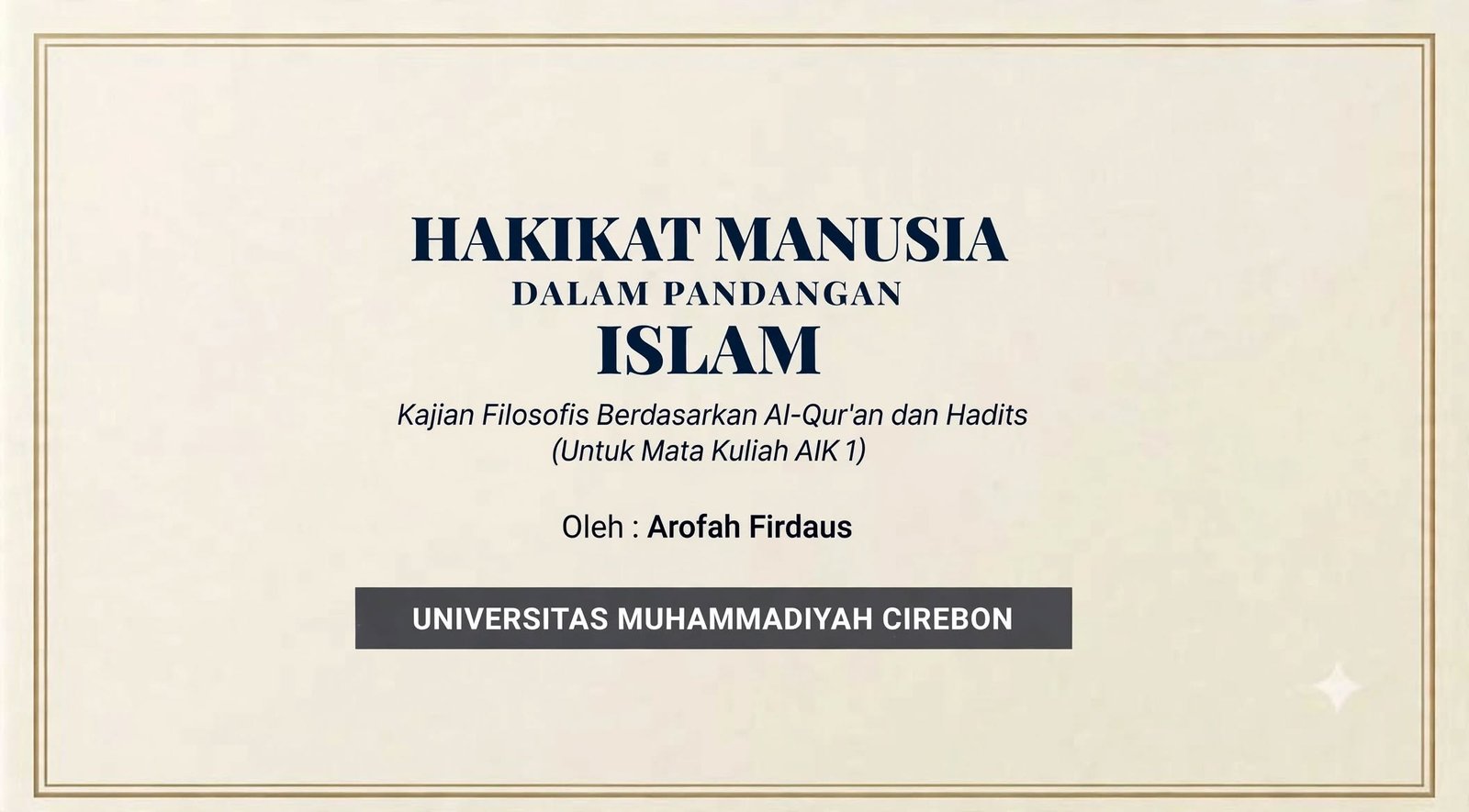 Hakikat Manusia dalam Pandangan Islam
