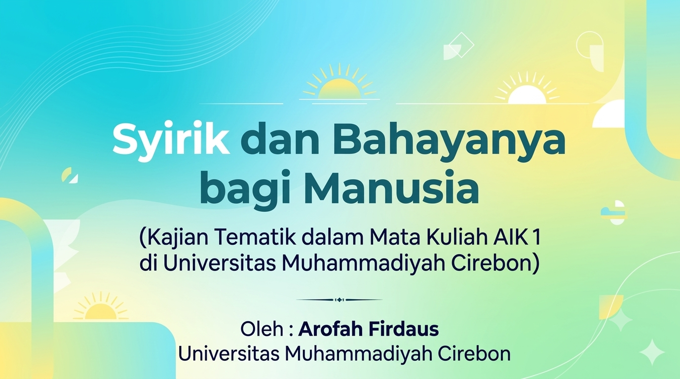 Syirik dan Bahayanya bagi Manusia