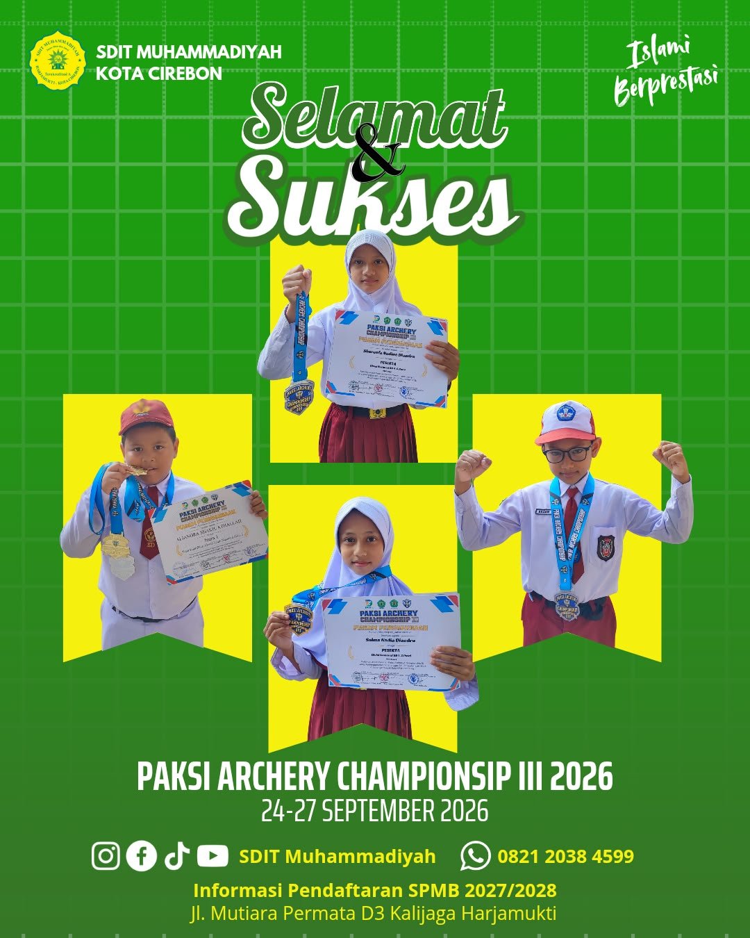 Torehkan Prestasi Nasional, 4 Siswa SDIT Muhammadiyah Harjamukti Berlaga di PAKSI Archery Championship III 2026