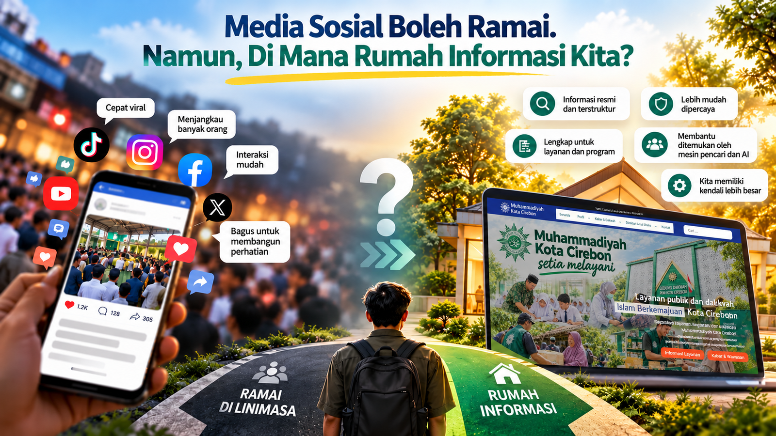 Media Sosial Boleh Ramai. Tapi Di Mana Rumah Informasi Kita?